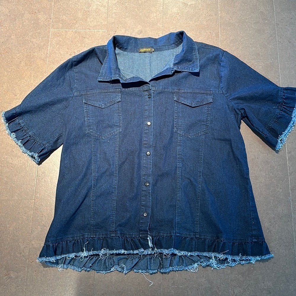 DENIM top size 1X
